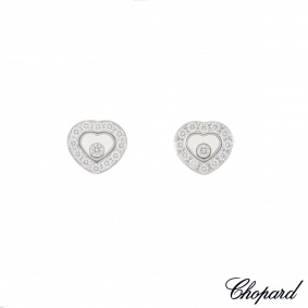 Chopard White Gold Happy Diamonds Earrings 83/2936-20